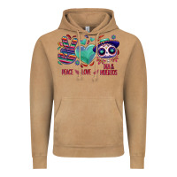 Vintage Camel Peace love dia de los muertos Vintage Hoodie - NancyCooperArtShop