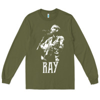 Army Green ray lamontagne   white stencil 1 Long Sleeve Tee - tuanDangUi