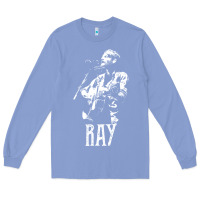 Colony Blue ray lamontagne   white stencil 1 Long Sleeve Tee - tuanDangUi