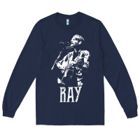 Navy ray lamontagne   white stencil 1 Long Sleeve Tee - tuanDangUi