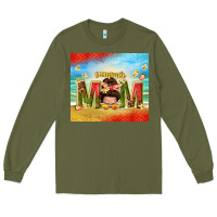 Army Green summer mom Long Sleeve Tee - TumblerDesignByShophia
