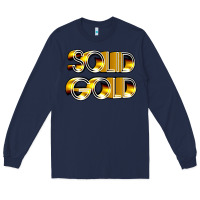 Navy solid gold 1980s tv show pop music Long Sleeve Tee - tuanDangUi