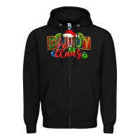 Black Christmas daddy Claus Zipper Hoodie - FaDigitalArtStudio
