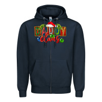 Navy Christmas daddy Claus Zipper Hoodie - FaDigitalArtStudio