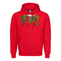Red Christmas daddy Claus Zipper Hoodie - FaDigitalArtStudio