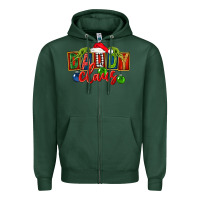 Sports Green Christmas daddy Claus Zipper Hoodie - FaDigitalArtStudio