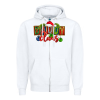White Christmas daddy Claus Zipper Hoodie - FaDigitalArtStudio