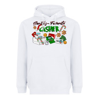 White Santa's Favorite Cashier Heavyweight Hoodie - LillyAllenDesigns