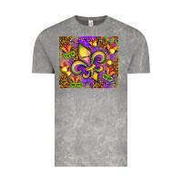 Cloud Rock Mardi Gras fleur de lis Vintage Tee - NancyCooperArtShop