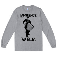 Heather Grey lawrence welk   name   the black stencil Long Sleeve Tee - tuanDangUi