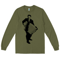 Army Green lawrence welk   no name   the black stencil Long Sleeve Tee - tuanDangUi