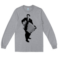 Heather Grey lawrence welk   no name   the black stencil Long Sleeve Tee - tuanDangUi