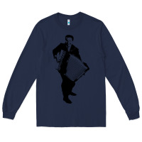 Navy lawrence welk   no name   the black stencil Long Sleeve Tee - tuanDangUi