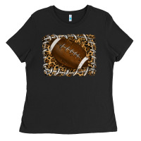 Black leopard american football backround Ladies Tee - RanaPortraitStore