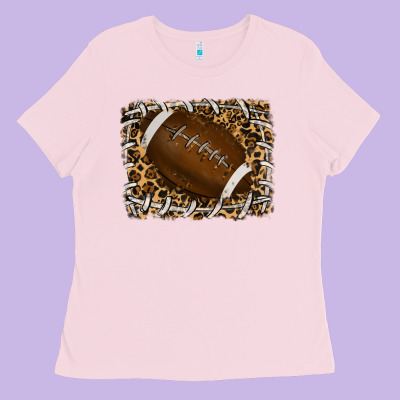 Leopard American Football Backround Ladies Tee Designed By Ranaportraitstore