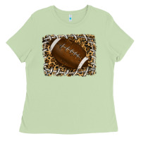 Matcha leopard american football backround Ladies Tee - RanaPortraitStore