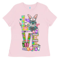 Bubblegum Pink Love Easter Nurse Ladies Tee - BundleAndBundleShop