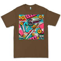 Cacao nail art tools and hand cream with serape and turquoise glitter seamle Premium Tee - BundleAndBundleShop