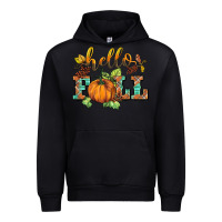 Black hello fall pumpkin Urban Hoodie - BarkalooDesign
