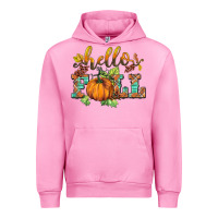 Fuchsia Pink hello fall pumpkin Urban Hoodie - BarkalooDesign