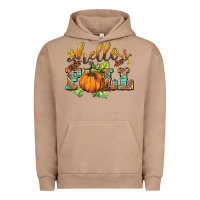 Pigment Burro hello fall pumpkin Urban Hoodie - BarkalooDesign
