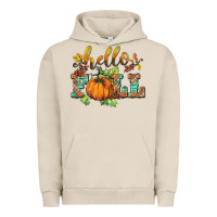 Pigment French Oak hello fall pumpkin Urban Hoodie - BarkalooDesign