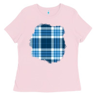 Bubblegum Pink Winter Tartan Patch Ladies Tee - BundleAndBundleShop