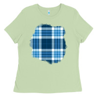Matcha Winter Tartan Patch Ladies Tee - BundleAndBundleShop