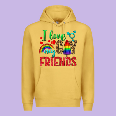 I Love My Gay Friends Premium Hoodie Designed By Bundleandbundleshop