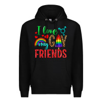 Black I Love My Gay Friends Premium Hoodie - BundleAndBundleShop