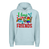 Blue Mist I Love My Gay Friends Premium Hoodie - BundleAndBundleShop