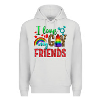 Dove Grey I Love My Gay Friends Premium Hoodie - BundleAndBundleShop