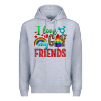 Heather Grey I Love My Gay Friends Premium Hoodie - BundleAndBundleShop