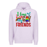 Lilac I Love My Gay Friends Premium Hoodie - BundleAndBundleShop