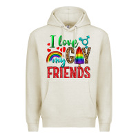 Oatmeal Heather I Love My Gay Friends Premium Hoodie - BundleAndBundleShop