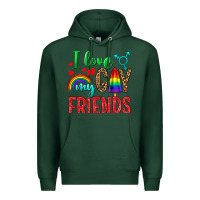 Sports Green I Love My Gay Friends Premium Hoodie - BundleAndBundleShop