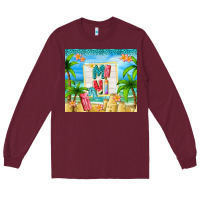 Burgundy summer mini Long Sleeve Tee - TumblerDesignByShophia