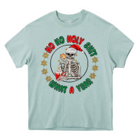 Arona ho ho holly shit skeleton santa Heavy Core Tee - MaliasSmallBusiness
