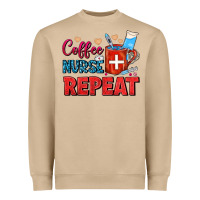 Mushroom Coffee Nurse Repeat Heavyweight Sweatshirt - FaDigitalArtStudio