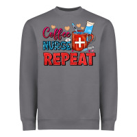 Storm Coffee Nurse Repeat Heavyweight Sweatshirt - FaDigitalArtStudio
