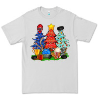 Dove Grey Christmas With Ice Hockey Trees Premium Tee - BundleAndBundleShop