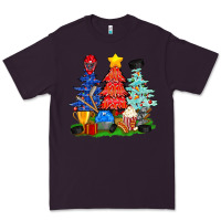 Plum Christmas With Ice Hockey Trees Premium Tee - BundleAndBundleShop