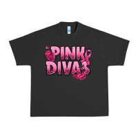 Pigment Black Pink Divas Breast Cancer Urban Heavy Tee - NancyCooperArtShop
