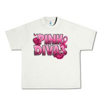 Pistachio Pink Divas Breast Cancer Urban Heavy Tee - NancyCooperArtShop