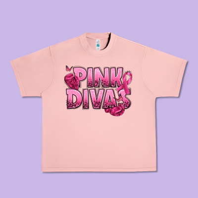 Pink Divas Breast Cancer Urban Heavy Tee Designed By Nancycooperartshop