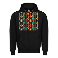Black native american aztec seamless pattern Zipper Hoodie - BundleAndBundleShop