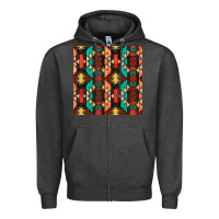 Charcoal Heather native american aztec seamless pattern Zipper Hoodie - BundleAndBundleShop