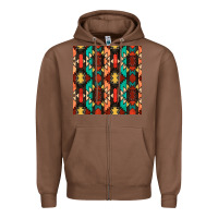 Chestnut native american aztec seamless pattern Zipper Hoodie - BundleAndBundleShop