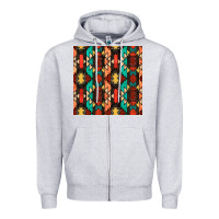 Heather Grey native american aztec seamless pattern Zipper Hoodie - BundleAndBundleShop