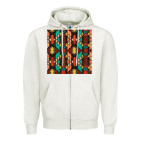 Oatmeal Heather native american aztec seamless pattern Zipper Hoodie - BundleAndBundleShop